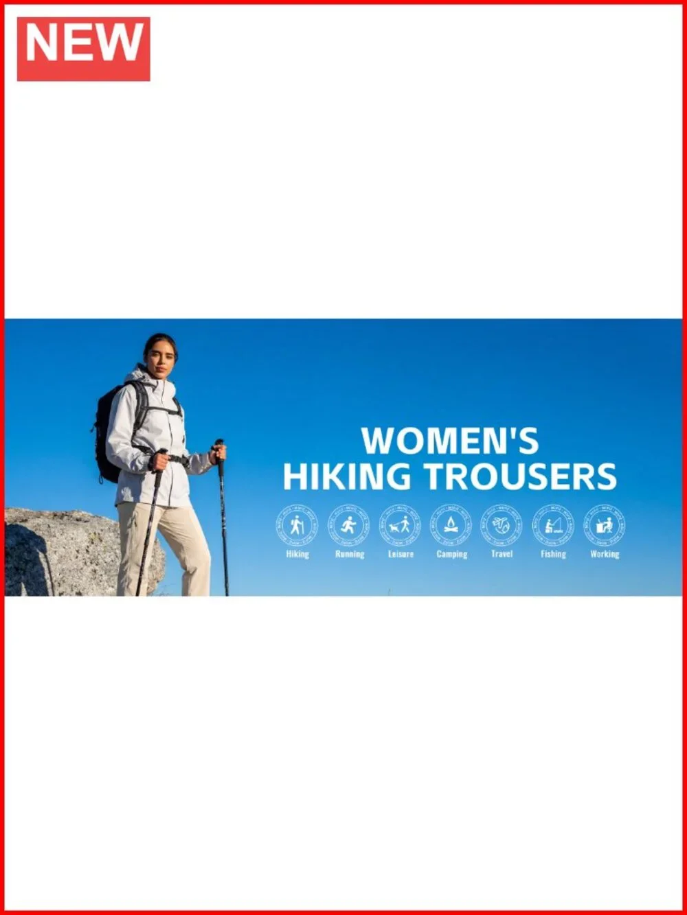 Women's Hiking Cargo Pants Lightweight Quick Dry UPF 50 Water Resistant 5